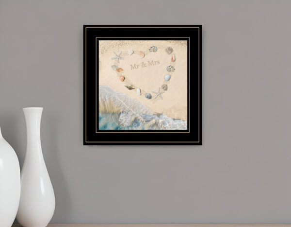 Marriage is a Beach  Black Framed Print Wall Art