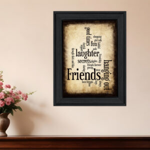Friends  Black Framed Print Wall Art