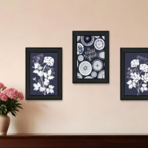 Set Of Three Its Beautiful to Be Different Black Framed Print Wall Art