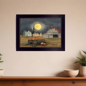 Harvest Moon  Black Framed Print Kitchen Wall Art