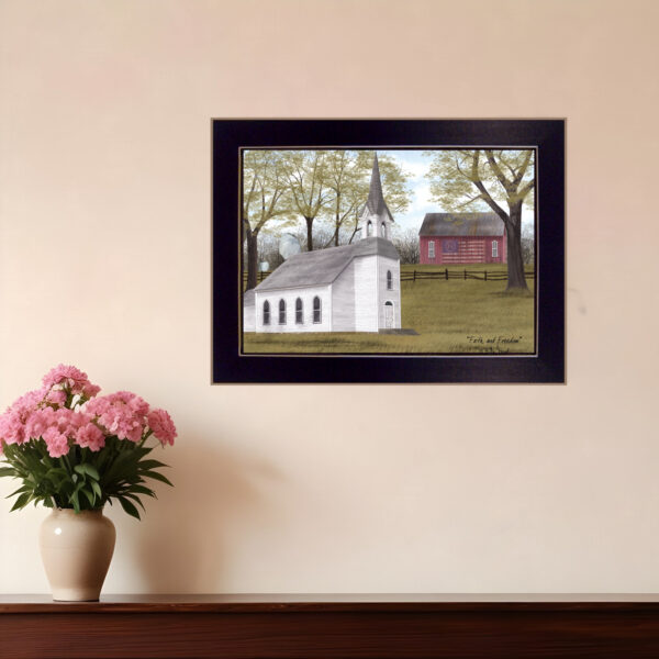 Faith and Freedom  Black Framed Print Wall Art