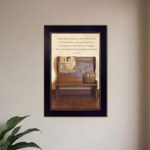 Friends Become Family Black Framed Print Wall Art