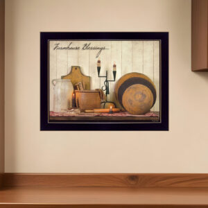 Farmhouse Blessings  Black Framed Print Wall Art
