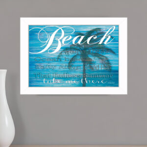 Take Me There  White Framed Print Wall Art