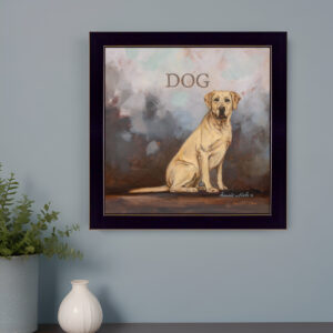 Dakota the Dog Black Framed Print Wall Art