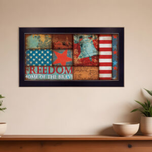 Freedom Black Framed Print Wall Art