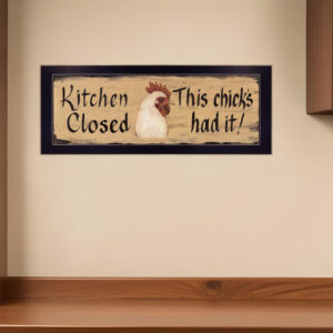 Kitchen Closed Black Framed Print Kitchen Wall Art
