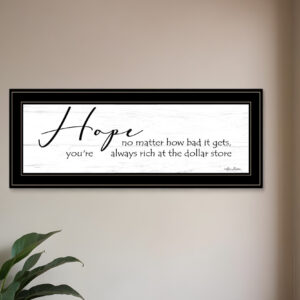 Hope Black Framed Print Wall Art