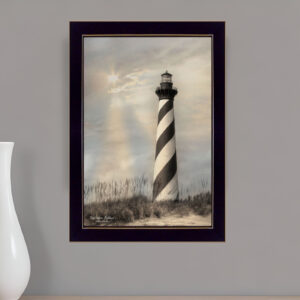 Cape Hatteras Lighthouse  Black Framed Print Wall Art