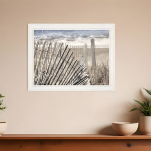 On The Coastline  White Framed Print Wall Art