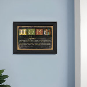 In Our Home  Black Framed Print Wall Art