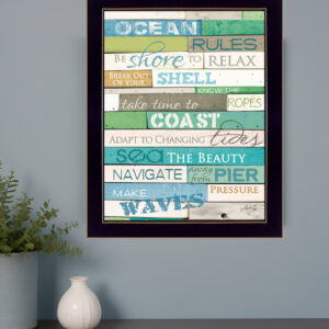 Ocean Rules  Black Framed Print Wall Art