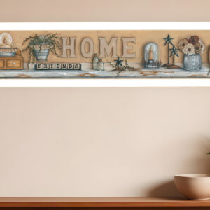 Where Family and Friends Gather White Framed Print Wall Art