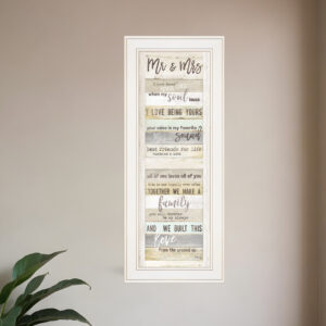 Mr and Mrs  White Framed Print Wall Art