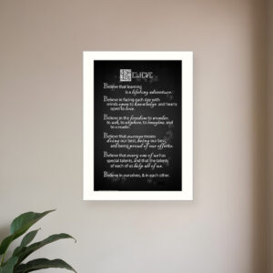 Believe  White Framed Print Wall Art