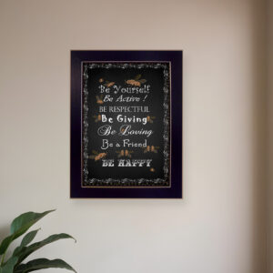 Be Yourself  Black Framed Print Wall Art