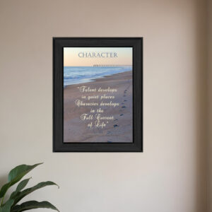 Character  Black Framed Print Wall Art