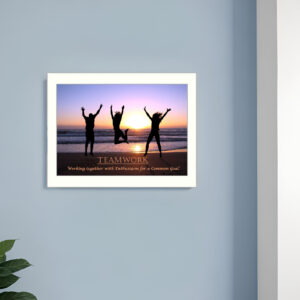 Teamwork White Framed Print Wall Art