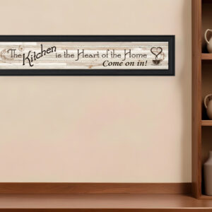 Kitchen Is The Heart of The Home  Black Framed Print Kitchen Wall Art