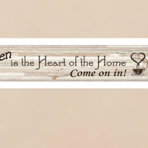 Kitchen Is The Heart of The Home White Framed Print Kitchen Wall Art