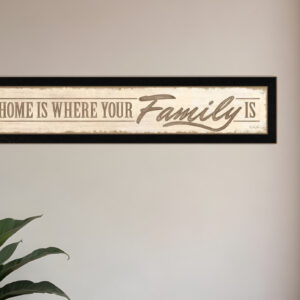 Home Is?  Black Framed Print Wall Art