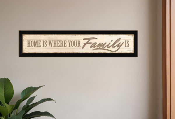 Home Is?  Black Framed Print Wall Art
