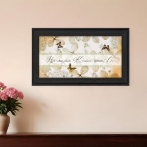 Plant Kindness Black Framed Print Wall Art