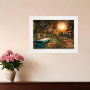 Show Me the Path  White Framed Print Wall Art