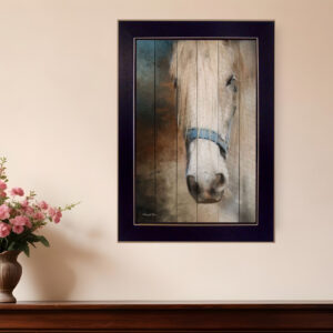 Old Gray Mare Black Framed Print Wall Art