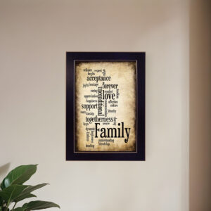 Family I Black Framed Print Wall Art