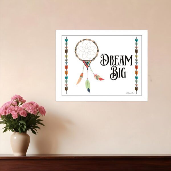 Dream Big  White Framed Print Wall Art