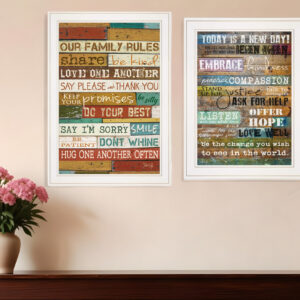 Set Of Two Today Is White Framed Print Wall Art