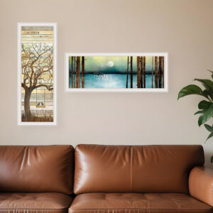 Set Of Two I met You or Living your Dreams  White Framed Print Wall Art