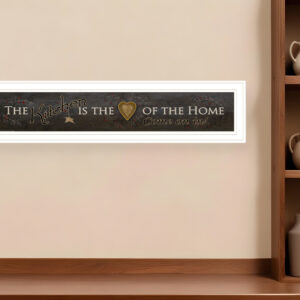 Kitchen is the Heart of the Home  White Framed Print Kitchen Wall Art