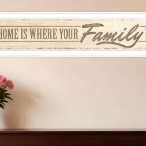 Home Is?  White Framed Print Wall Art