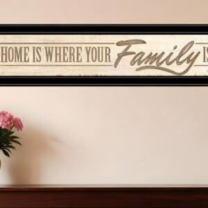 Home Is?  Black Framed Print Wall Art