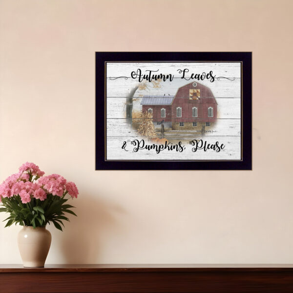 Autumn Leaves  Black Framed Print Wall Art
