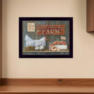 Fresh from the Farm  Black Framed Print Wall Art