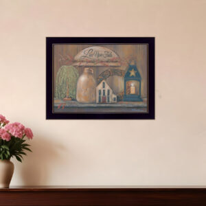 Love Never Fails  Black Framed Print Wall Art