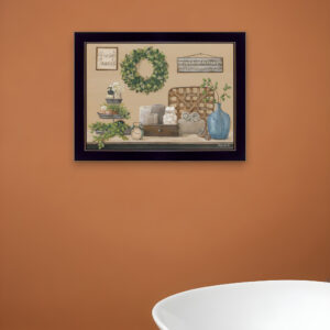 Farmhouse Bath I  Black Framed Print Bathroom Wall Art