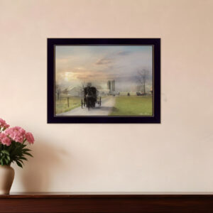 Morning Exercise  Black Framed Print Wall Art