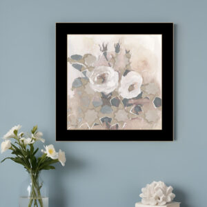 Transitional Blooms I  Black Framed Print Wall Art