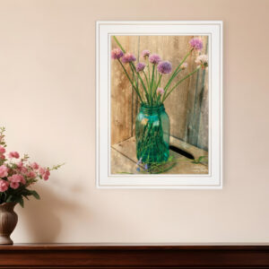 Country Chives  White Framed Print Wall Art