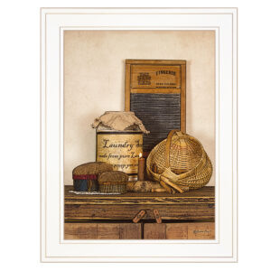Laundry Soap  White Framed Print Bathroom Wall Art