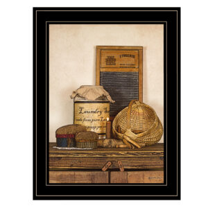 Laundry Soap  Black Framed Print Bathroom Wall Art