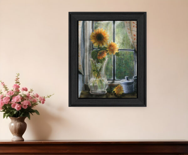 Morning Flower  Black Framed Print Wall Art