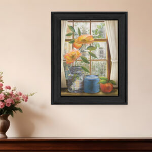 Afternoon Flower Black Framed Print Wall Art