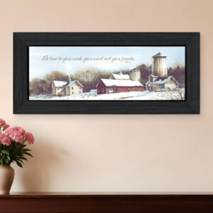 Be TRUE Black Framed Print Wall Art
