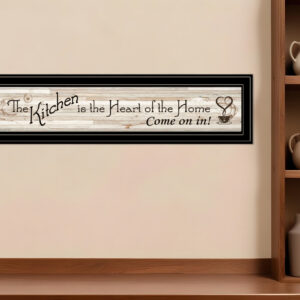 Kitchen is the Heart of the Home  Black Framed Print Kitchen Wall Art