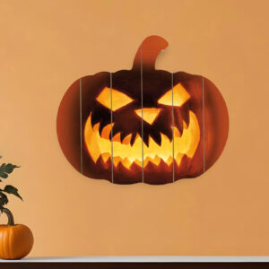 Fierce Pumpkin Face! Unframed Print Wall Art